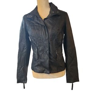 Kut From The Kloth Leather Moto Vegan Leather Jacket Style # k 12537 Size Small